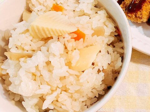 白だしで簡単！たけのこの炊き込みご飯！